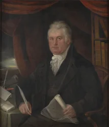Retrato de Thomas Coke, 1º Conde de Leicester (sétima criação), político britânico e agrônomo (1754-1842)